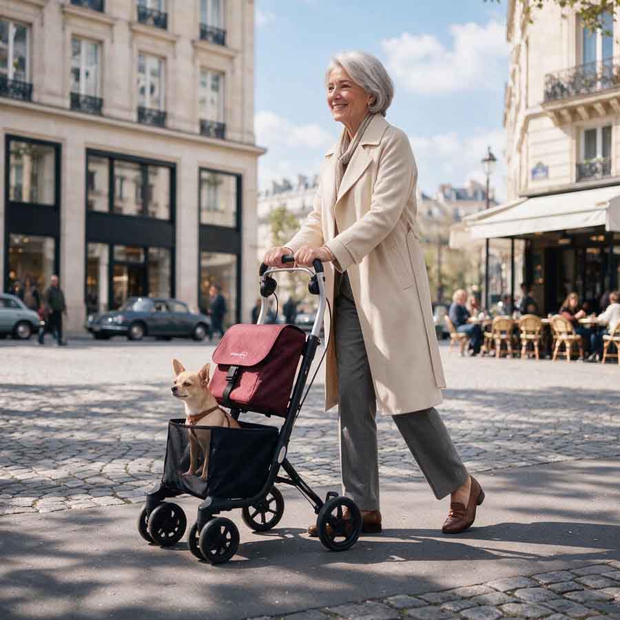 Andador Playcare W10 Andador W10 con espacio delantero y cesta inferior